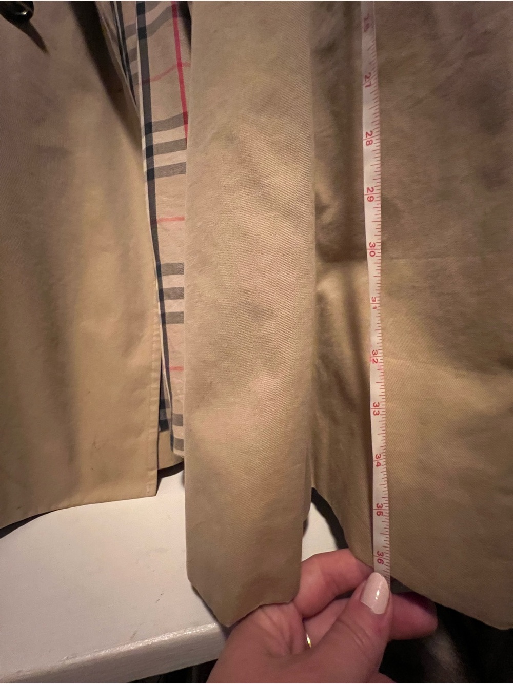 Burberry Khaki Trench Coat with Signature Check Lining - Picture 10 of 16